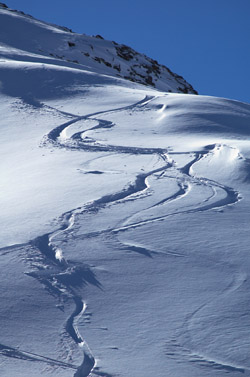Snowboards track